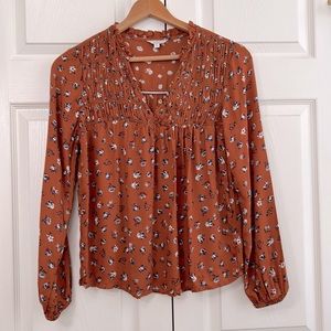 Lucky Brand Women’s long sleeves Blouse Tops  size Small Petite